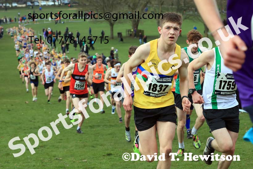 Mens Under-17s, 2024 CAU Inter Counties Cross Country Champs., Wollaton Park, Nottingham. Photo: David T. Hewitson/Sports for All Pics